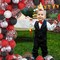 Red and Black Birthday Decorations - Arch Garland Kit with Happy Birthday Banner Backdrop, Hanging Swirls for Party Decor Supplies